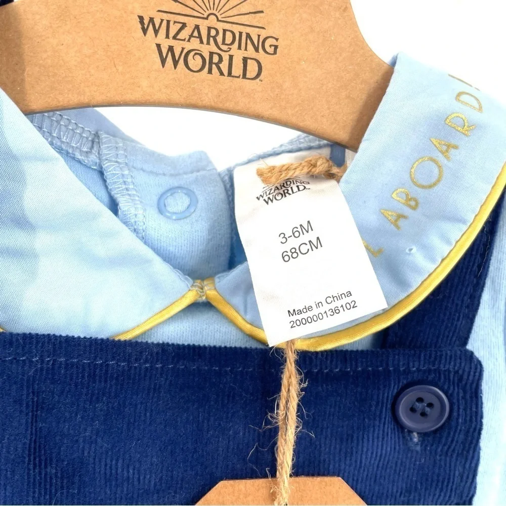 Wizarding World Of Harry Potter NWT Platform 9 3/4 Collared Corduroy Overalls